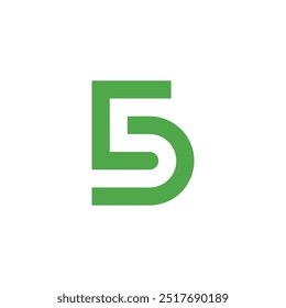 Cinco Número 5 Logo diseño Vector Plantilla