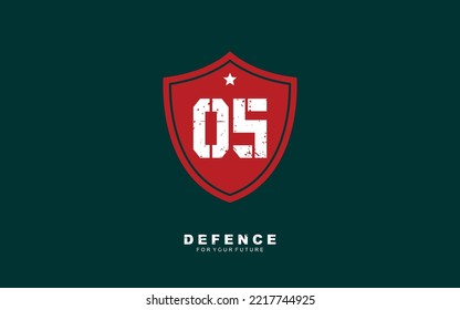 FIVE Number army for team identity. Military template vector illustration for your brand.