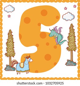 Five number cartoon