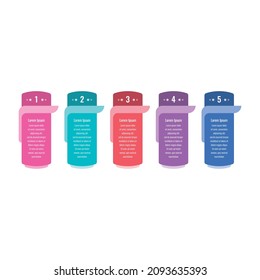 five option informational templates. annual report, magazine infographic template. business infographic template