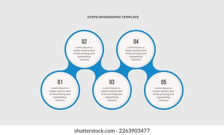 Five Options Circle Infographic Template Design