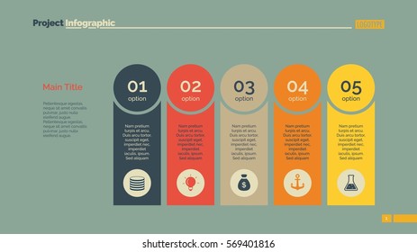 Five Options Diagram Slide Template