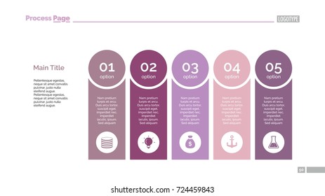 Five Options Diagram Slide Template