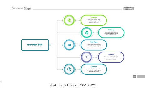 Five Options Flowchart Slide Template Stock Vector (Royalty Free) 785650321