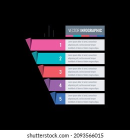 five options info template. internet, annual report, magazine infographic template. triangle informational template