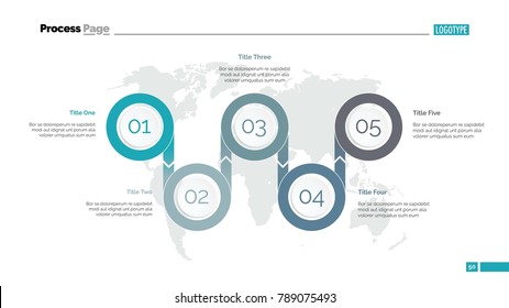 Five Options Process Chart Slide Template Stock Vector (Royalty Free ...