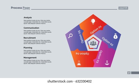 Five Options Pentagon Slide Template