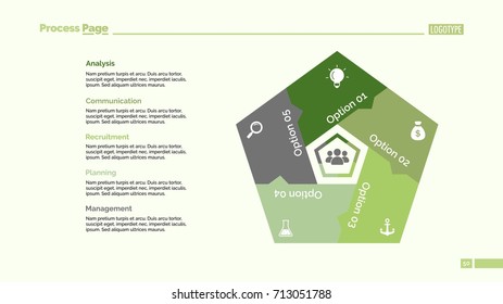 Five Options Pentagon Slide Template