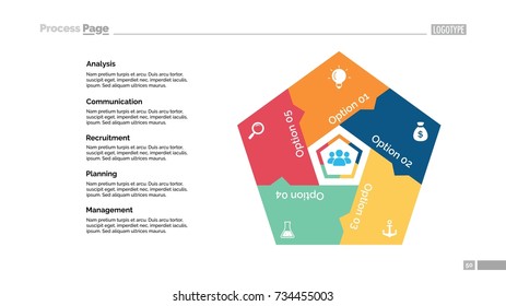 Five Options Pentagon Slide Template