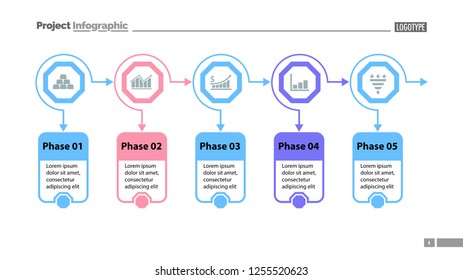 Five Options Process Chart Slide Template Stock Vector (Royalty Free ...