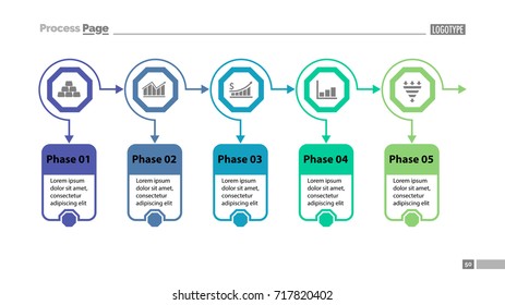 Five Options Process Chart Slide Template