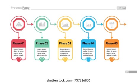 Five Options Process Chart Slide Template