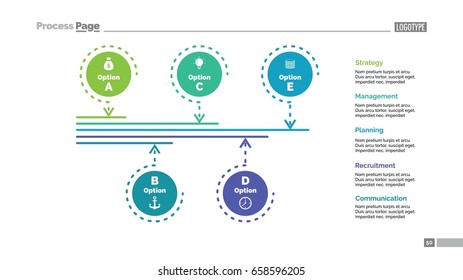 Five Options Process Slide Template
