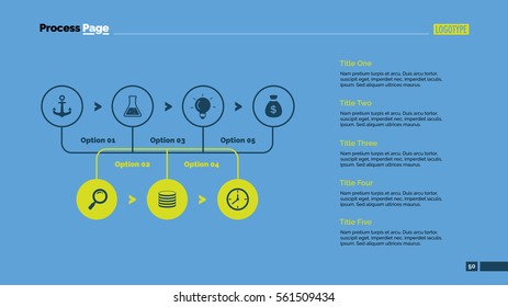 Five Options Workflow Slide Template