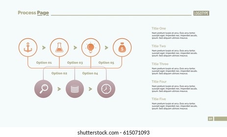 Five Options Workflow Slide Template