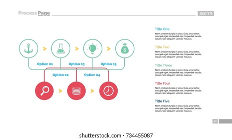 Five Options Workflow Slide Template