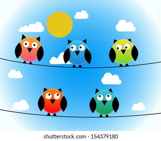 Five owls day