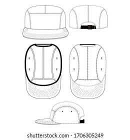 five panel hat template