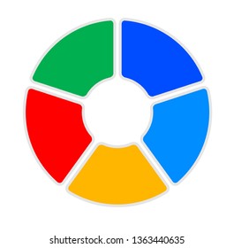 Five Part Circular Graphic