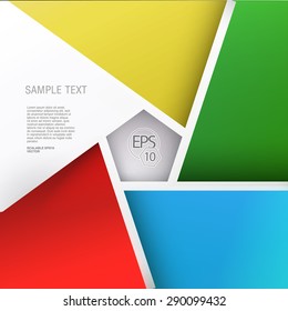 Five Parts Color Composition EPS10 Illustration 