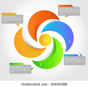 Five parts presentation, vector