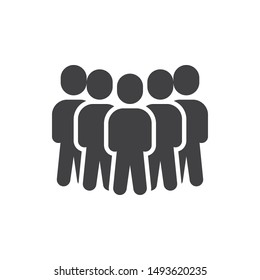 Five People Group Vector Icon Teamwork Stock Vector (Royalty Free ...