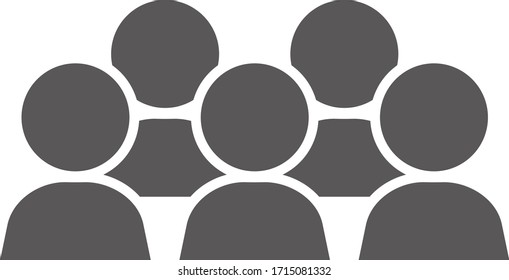 Cinco personas aislaron la ilustración vectorial.