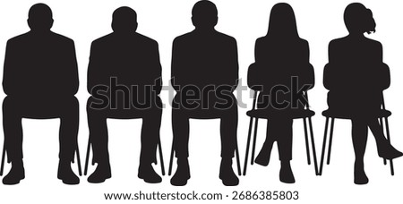 five people sitting in chairs