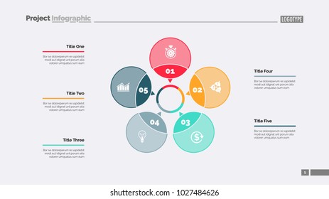 Five Petals Process Chart Slide Template