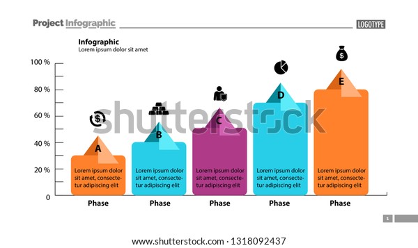 Five Phase Process Chart Template Design Stock Vector Royalty Free 1318092437 Shutterstock 2872