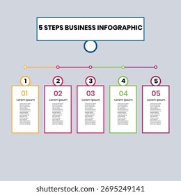 Five Phase Workflow Diagram  Visual Business Steps
