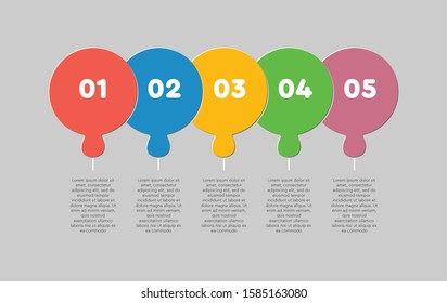 Five pieces puzzle circles diagram. Business presentation infographic on 5 steps, parts, pieces of process line diagram. Section compare banner. Jigsaw puzzle info graphic. Marketing strategy.