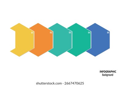 Infografía del rompecabezas de cinco piezas. Conjunto de Vector de piezas de rompecabezas. Rompecabezas del rompecabezas en el fondo blanco. Conjunto de piezas de rompecabezas. Ilustración vectorial