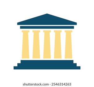 Diagrama de cinco pilares. Imagen Clipart aislada sobre fondo blanco