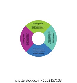 Five point infographic design, corporate infographic design in blue shades.