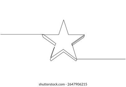 Five Point Star vector icon. Isolated Star, rating flat symbol, Single Line Vector Illustration. Customer Satisfaction, Review, Opinions, Quality.