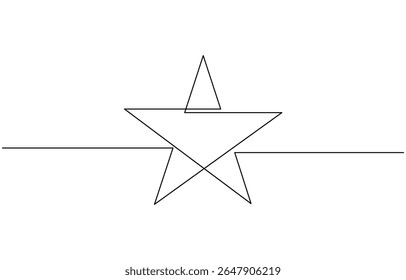Five Point Star vector icon. Isolated Star, rating flat symbol, Single Line Vector Illustration. Customer Satisfaction, Review, Opinions, Quality.