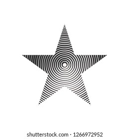Five point star. Vector illustration