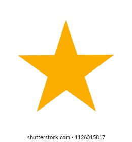 Five point yellow star icon