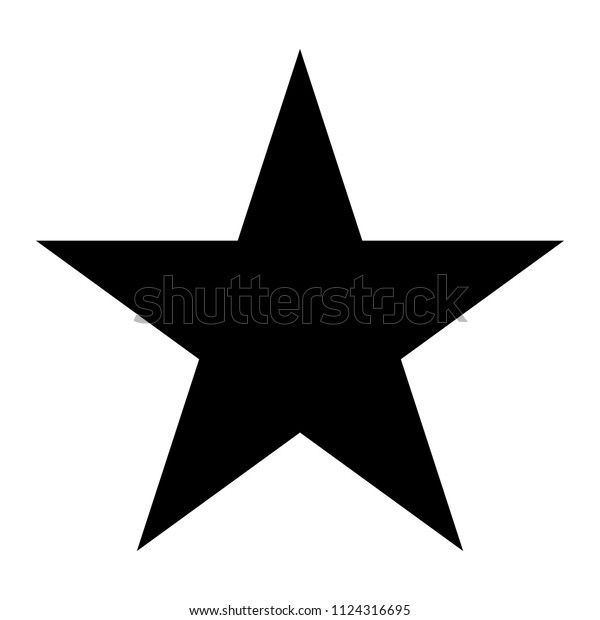 Five Pointed Star Black Isolated Icon Stock Vector (Royalty Free ...
