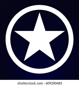 Five Pointed Star In Circle