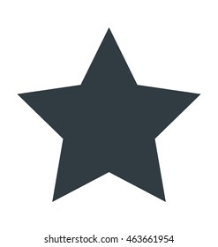 Five Pointed Star Colored Vector Icon