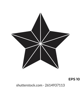 five pointed star flat icon vector illustration