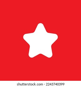 Five pointed star icon, graphic resource template, vector illustration.
