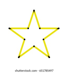 Five pointed star joined with nodes