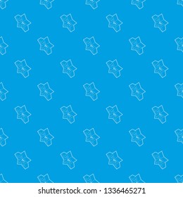 Five pointed star pattern vector seamless blue repeat for any use