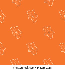 Five pointed star pattern vector orange for any web design best