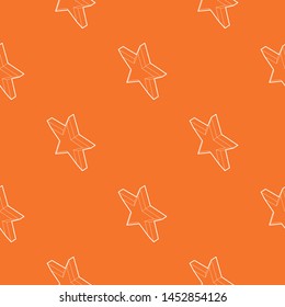 Five pointed star pattern vector orange for any web design best