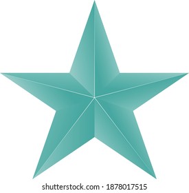 five pointed star turquoise shades easily editable EPS file