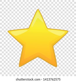 Five pointed yellow star icon. Cartoon illustration of five pointed yellow star vector icon for web design